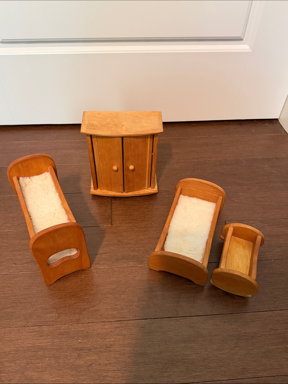 Grimm’s Retired Wooden Dollhouse Bedroom Furniture - Rare!